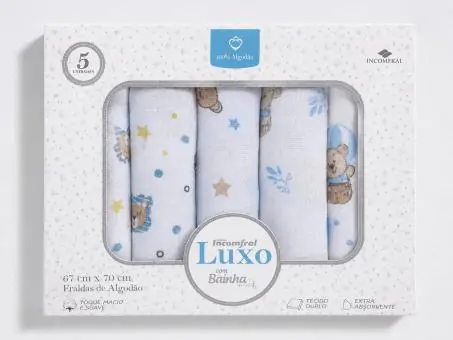 FRALDA CX LUXO BAINHA - Código 3345-6